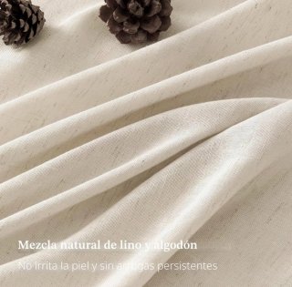 Cortinas beige semitransparentes