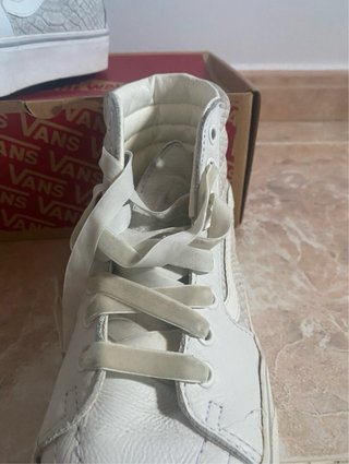 Vans Piel Talla 39 Beige/Blanco