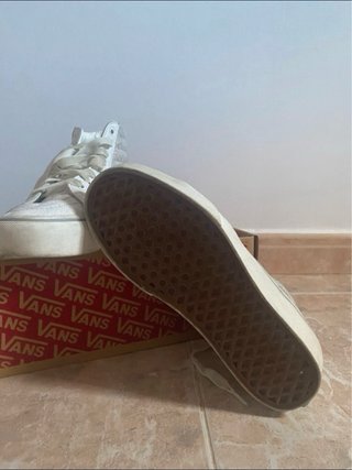 Vans Piel Talla 39 Beige/Blanco