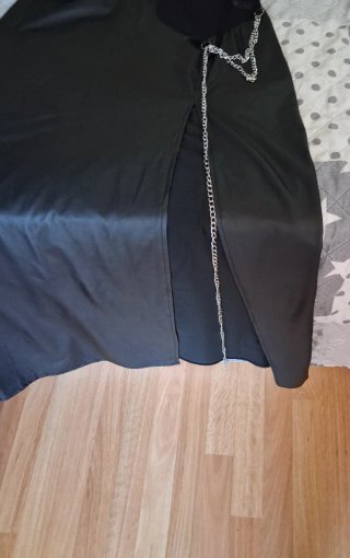 Vestido Negro Largo Sexy Talla 3XL