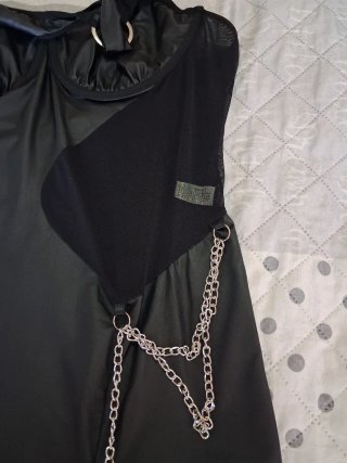 Vestido Negro Largo Sexy Talla 3XL