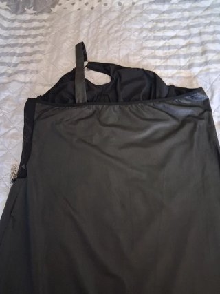 Vestido Negro Largo Sexy Talla 3XL