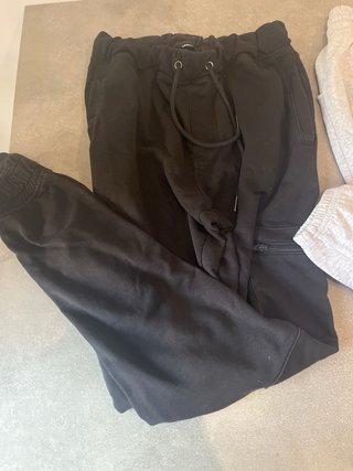 Lote 2 pantalones chándal mujer negro y gris
