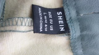 Pantalón polipiel forrado mujer
