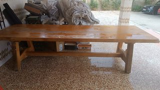 Mesa de madera maciza rústica