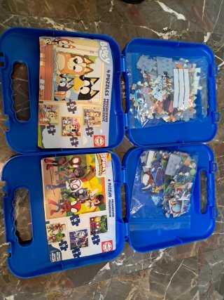 Puzzles Bluey y Spidey 4 Puzzles