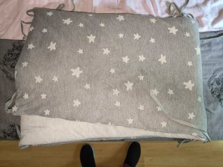 Cuna IKEA Sundvik + Colchón Ecus Kids + Ropa Cuna