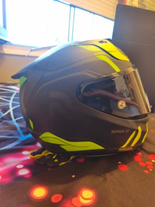 Casco HJC RPHA 12 Lawin Negro/Fluor