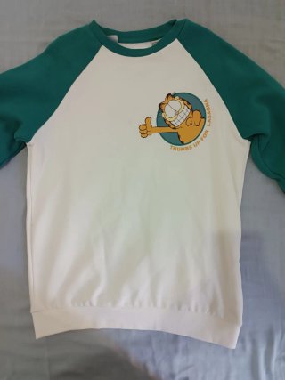 Jersey niño Garfield verde y blanco