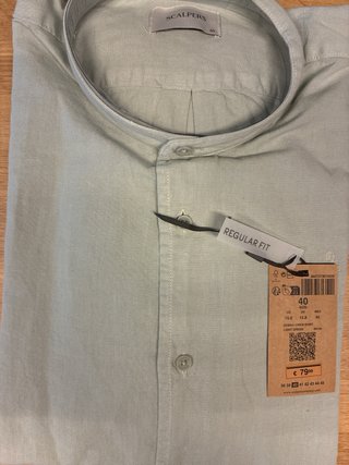 Camisa Scalpers verde claro cuello Mao