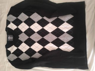 Jersey L.O.G.G. Negro Rombos Grises Talla L