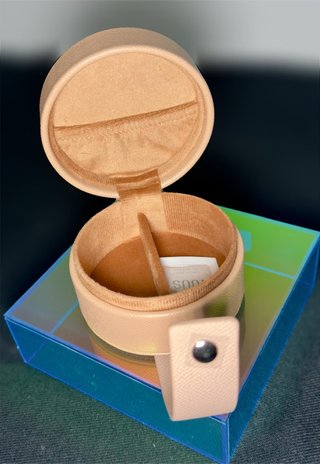 Joyero TOUS de viaje beige efecto piel nuevo