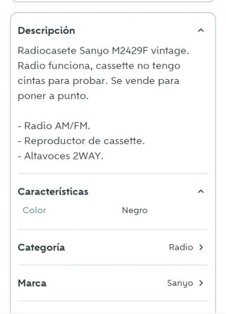 Radiocasete Sanyo M2429F Beige/Negro