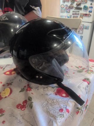 Casco Jet Talla S Negro