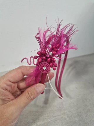 Diadema Tocado Fiesta Plumas