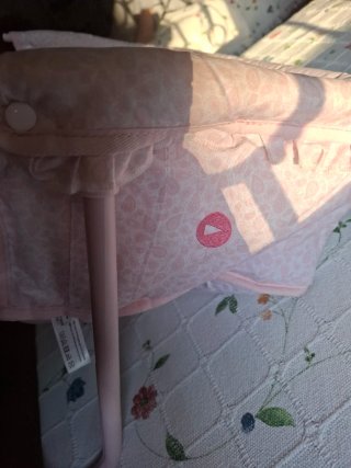Cuna colecho de juguete rosa