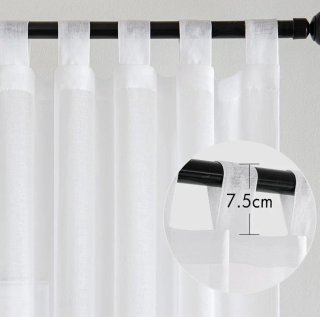 Cortinas blancas de tela