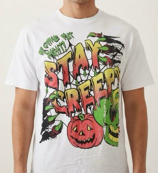 Camiseta Halloween Estampado Terror.