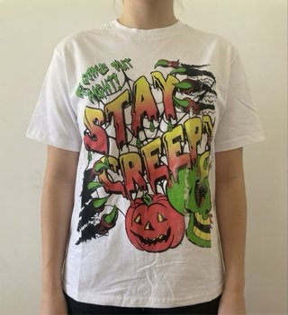 Camiseta Halloween Estampado Terror.