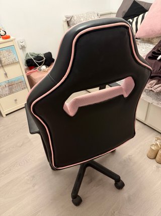 Silla de escritorio XTR rosa y negra