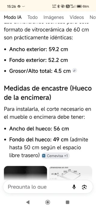 Vitrocerámica Balay Negra