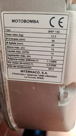 Motobomba Gasolina 4T 2CV - 1 Uso