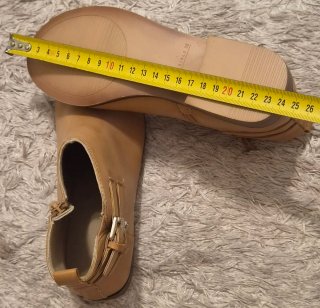 Botines Zara Girls camel talla 35 con hebillas