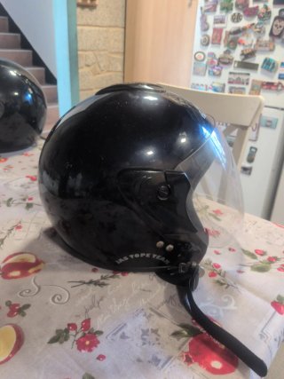 Casco Jet Talla M Negro