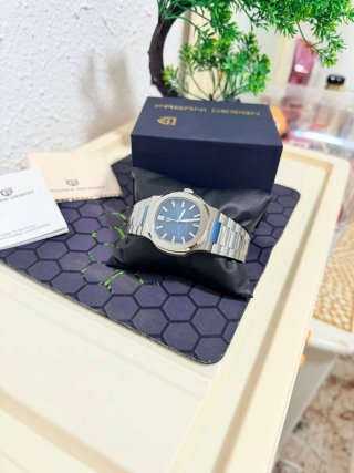 Reloj Pagani Design Automático Azul Plata