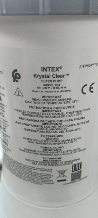 Depuradora Cartucho Intex Krystal Clear