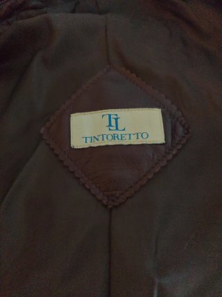 Chaqueta de piel marrón