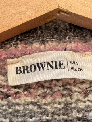 Jersey punto rayas rosa y gris Brownie