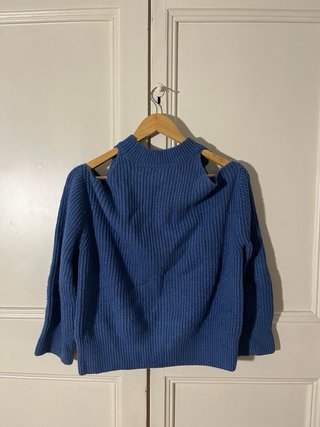 Jersey Subdued cuello alto azul talla única
