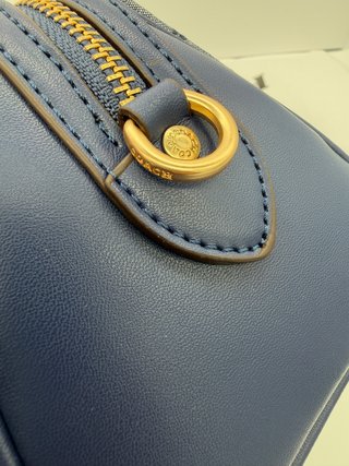 Bolsa Coach Azul e Dourada