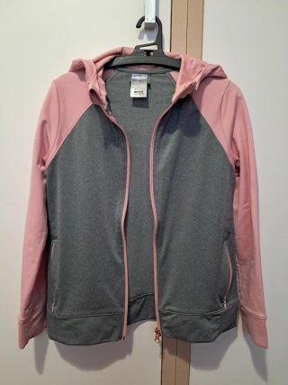 Sudadera Decathlon 10 años gris y rosa