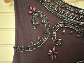 Vestido Geode XXL de tul con pedrería y lentejuela