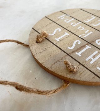 Placa decorativa de parede com mensagem