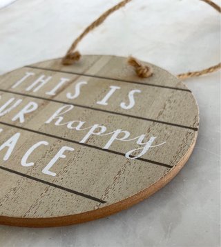 Placa decorativa de parede com mensagem