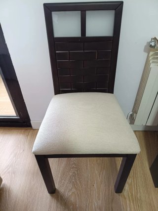 Mesa comedor y 6 sillas madera