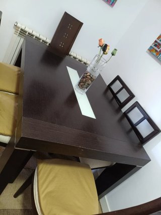 Mesa comedor y 6 sillas madera
