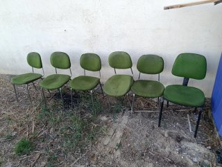 Juego de 6 sillas verdes