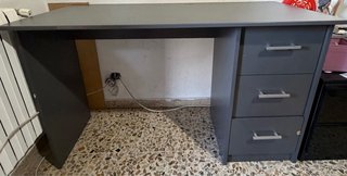 Escritorio y Silla Oficina Negro/Gris