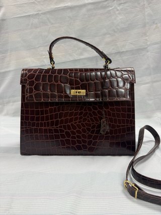 Bolso vintage piel cocodrilo estilo Kelly