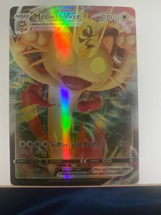 Carta Pokémon Meowth VMAX Gigantamax SWSH005