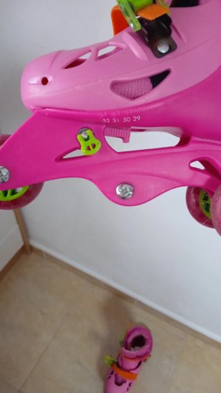 Patines en línea rosas