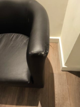 Butaca Ikea Negra Piel Sintética