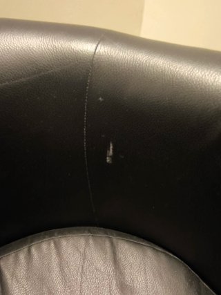 Butaca Ikea Negra Piel Sintética