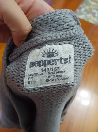 Chaqueta de punto gris