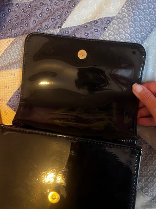 Bolso Charol Negro Banned Cereza usado una vez