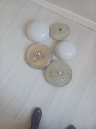 5 Plafones de Cristal Antiguos.